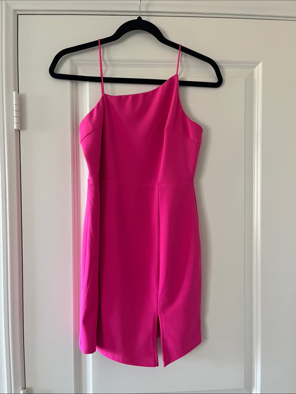 Lulu's Hot Pink Spaghetti Strap Mini Dress